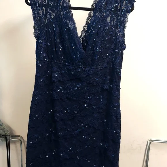 MARINA | Dresses | Size 4 Navy Marina Beaded Dress | Poshmark